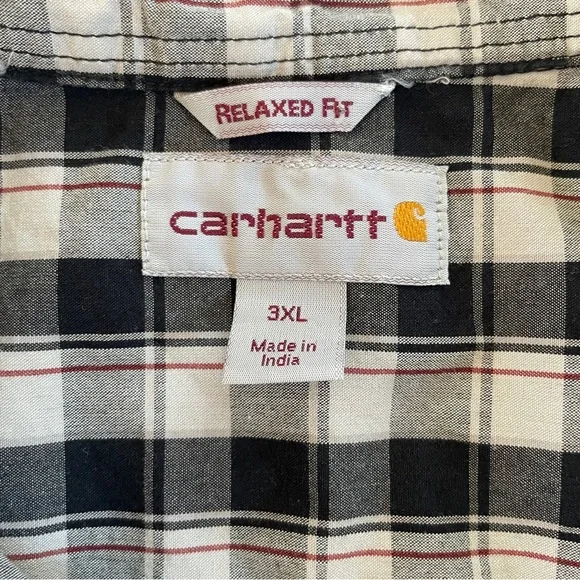 Carhartt plaid button work shirt 3XL - Picture 5 of 8